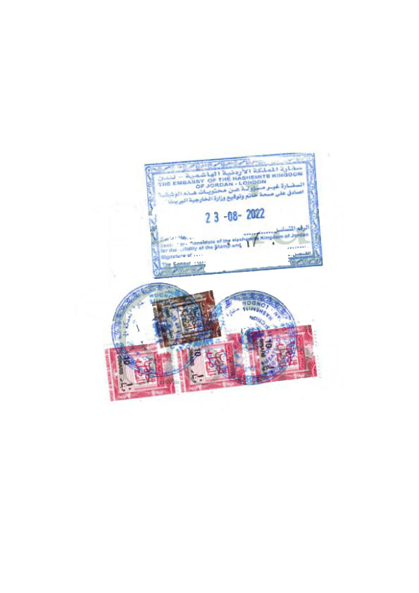 Embassy Attestation – Sample